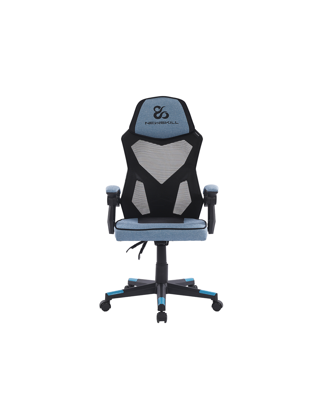 Newskill Silla Gaming Tela Horus Zephyr, Reclinable 180º, Altura Ajustable,  Ergonómica, Reposabrazos Fijos, Cojín Lumbar y