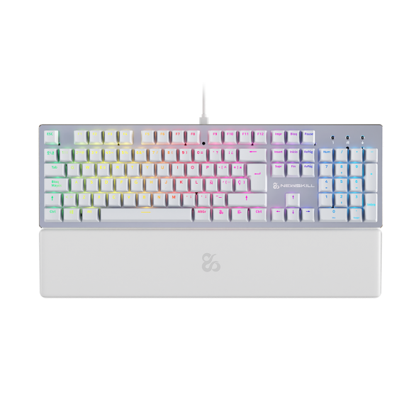 Newskill Serike V2 Blanco - Teclado Mecánico Gaming, RGB, Chasis de  Aluminio, Teclas y Switches Personalizables, NewSwitch Lineal Red