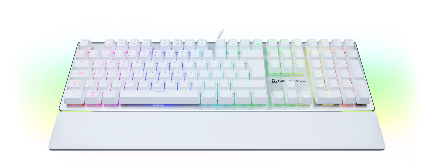 serike ivory teclado gaming blanco